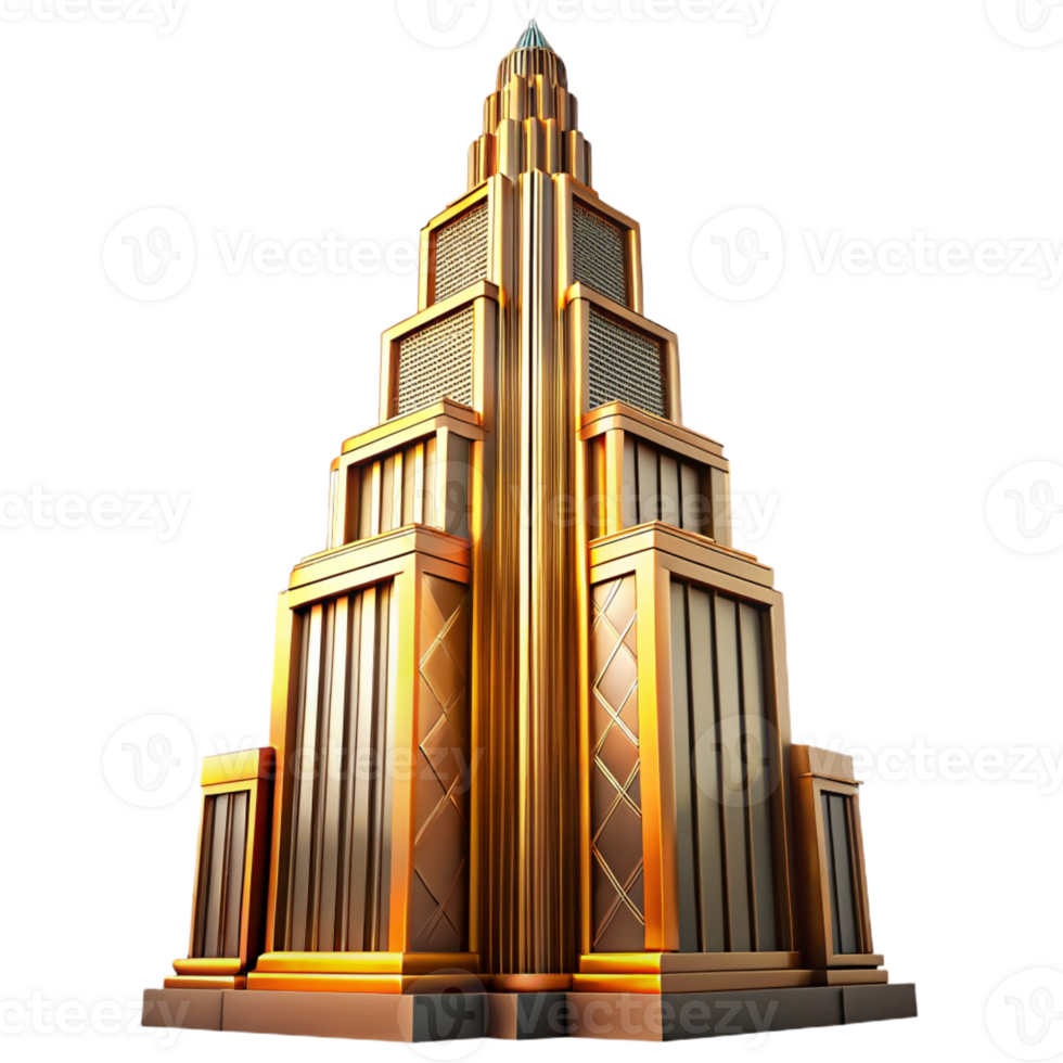 impressive contemporary A Towering Art Deco Skyscraper with premium png