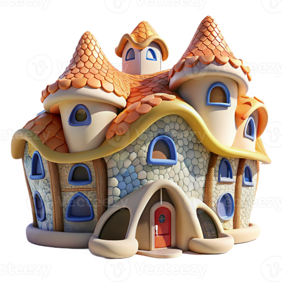 magnificent minimalist A Gaudi Inspired House with Mosaic Tiles exclusive png