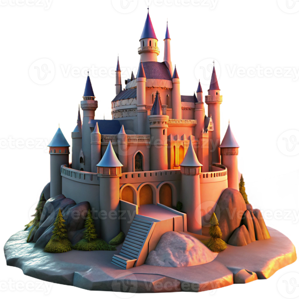 wonderful traditional A Majestic Castle on a Hilltop Dramatic professional png
