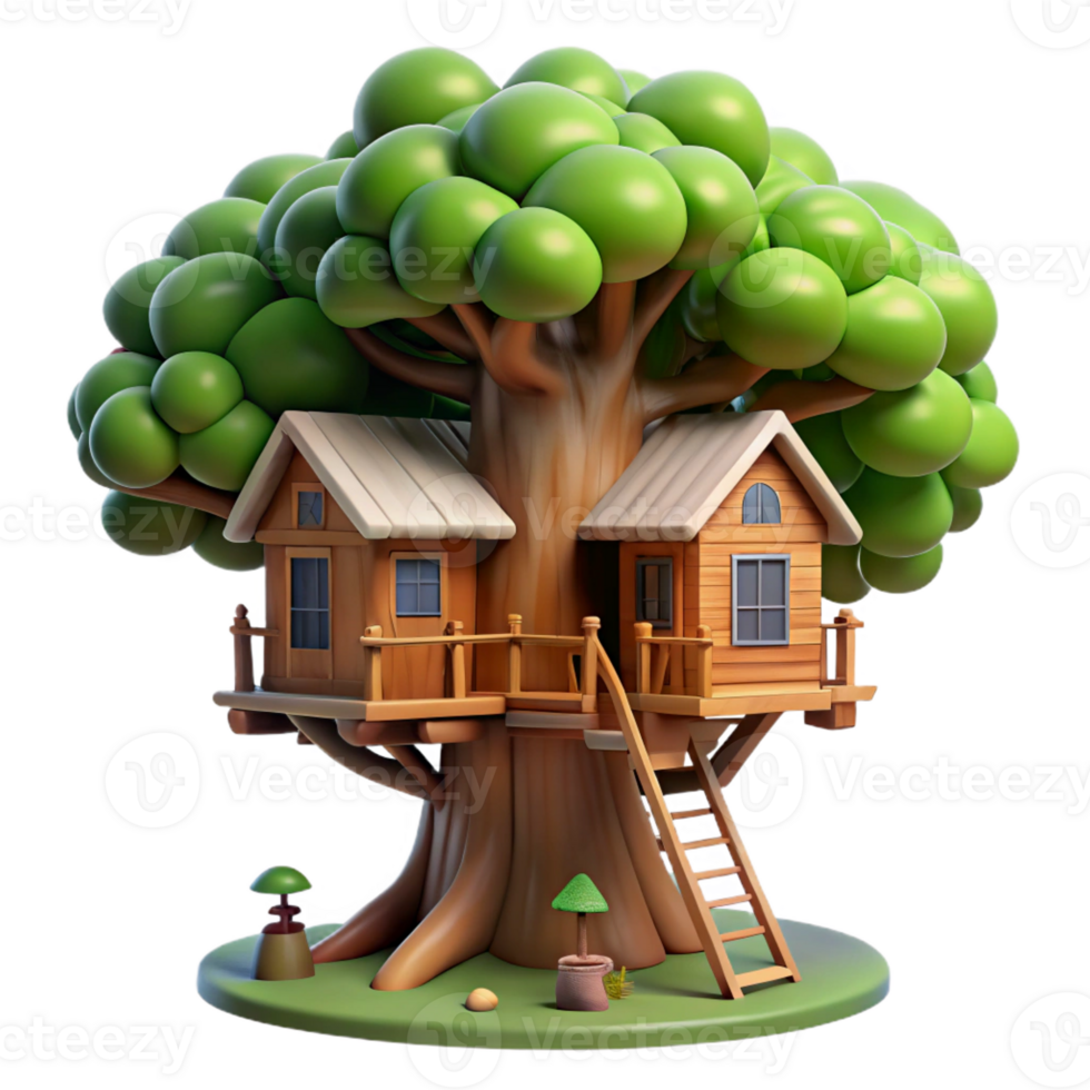 wonderful artistic An Intricate Treehouse Built Into a Giant premium png