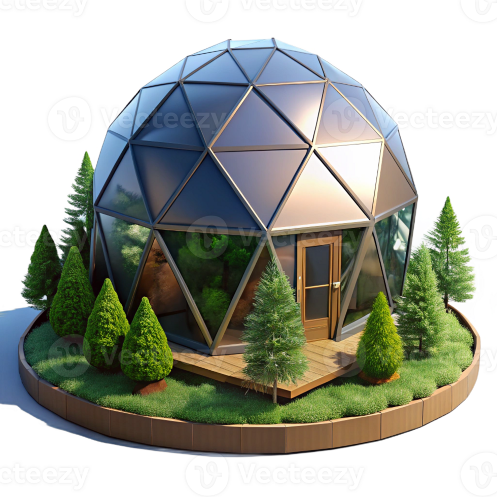 dramatic minimalist A Modern Geodesic Dome Home Surrounded genuine png