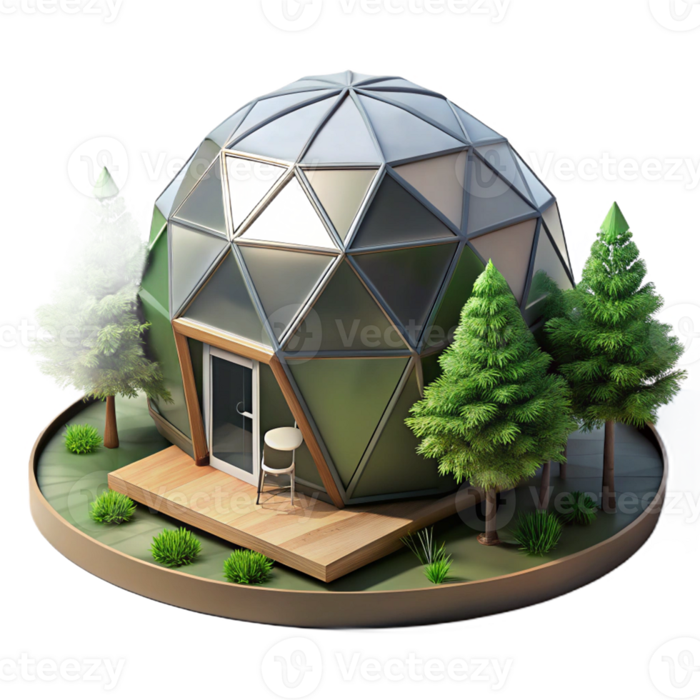 stunning contemporary A Modern Geodesic Dome Home Surrounded original png
