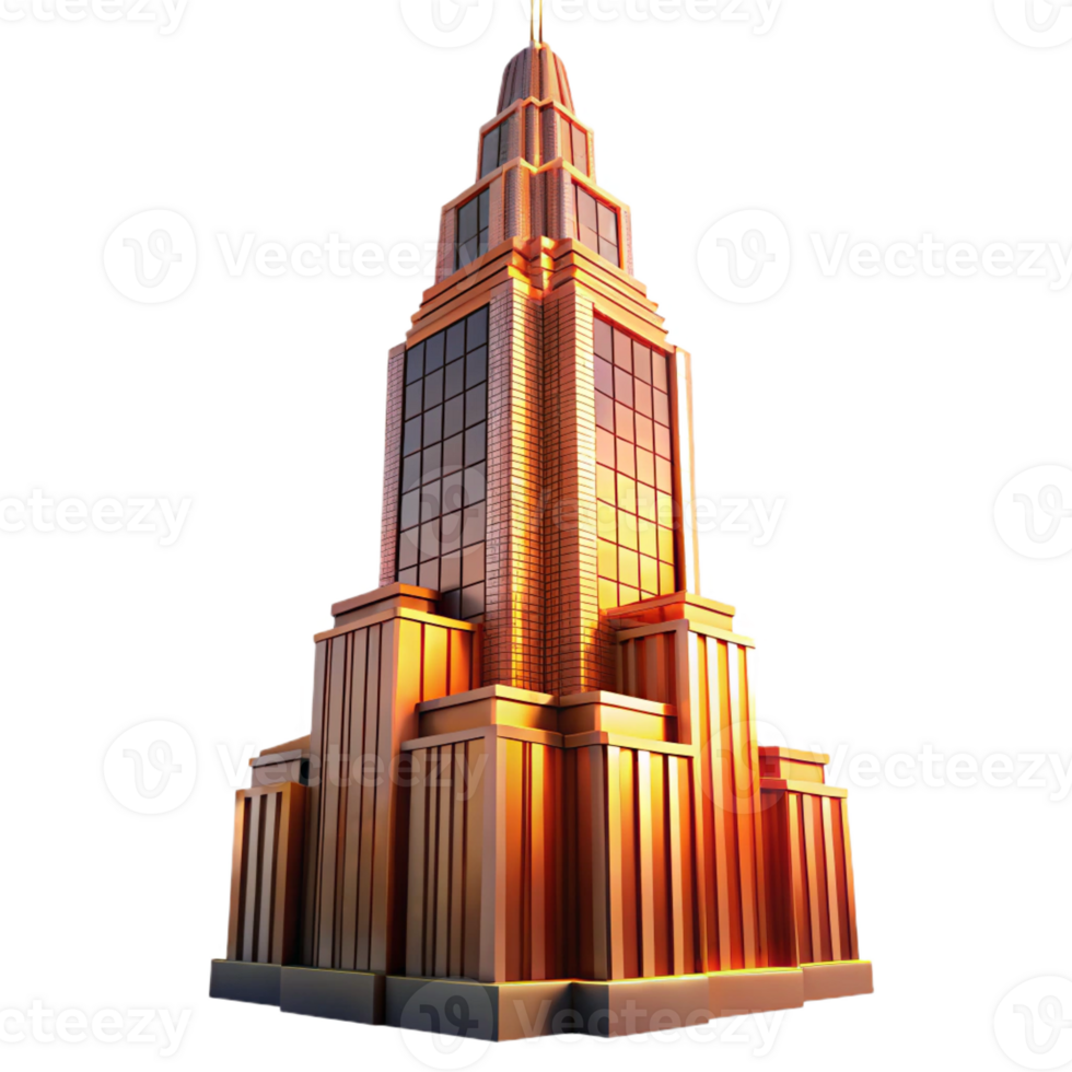 beautiful classic A Towering Art Deco Skyscraper Geometric exclusive png