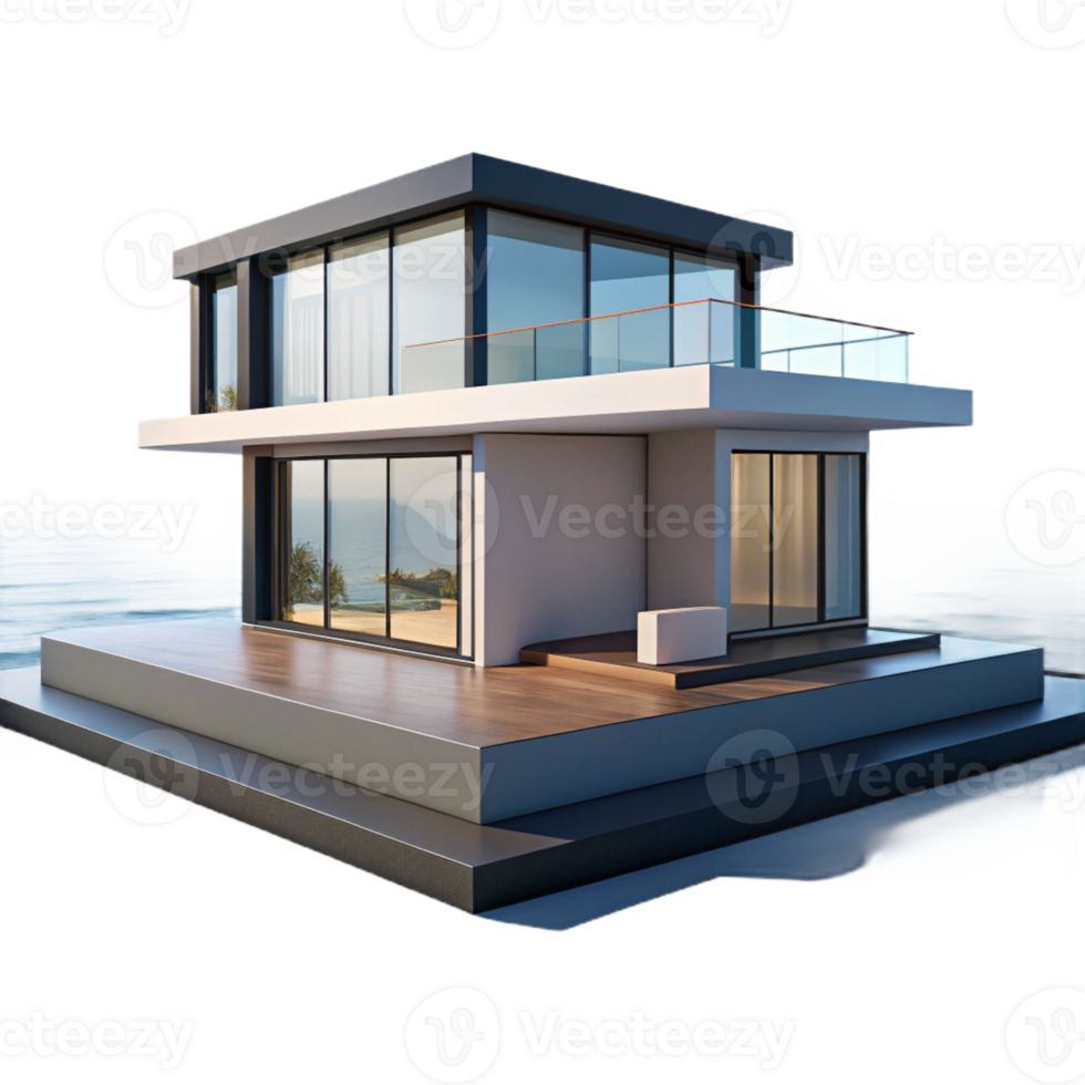 beautiful artistic A Sleek Modern Home with Floor to Ceiling genuine png