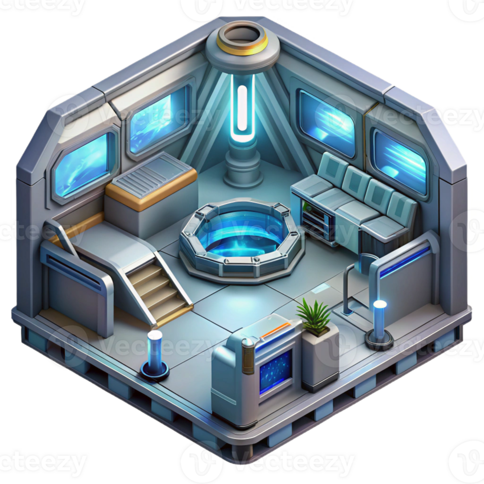 beautiful rustic Futuristic Space Station genuine png