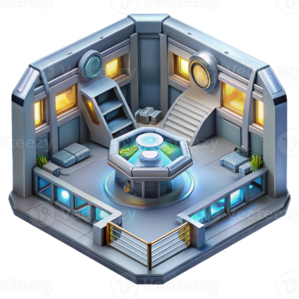 magnificent abstract Futuristic Space Station high resolution png