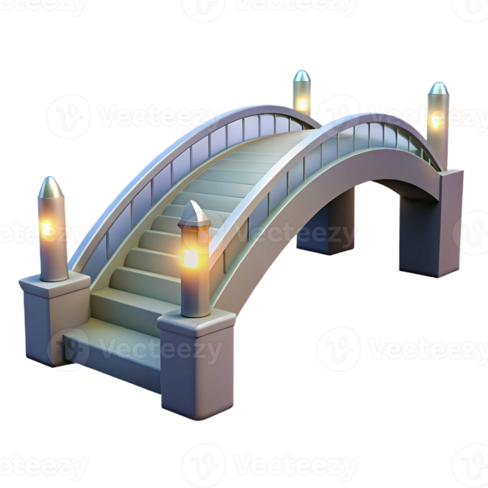 beautiful rustic Modern Bridge with Sleek Minimalist 4K png