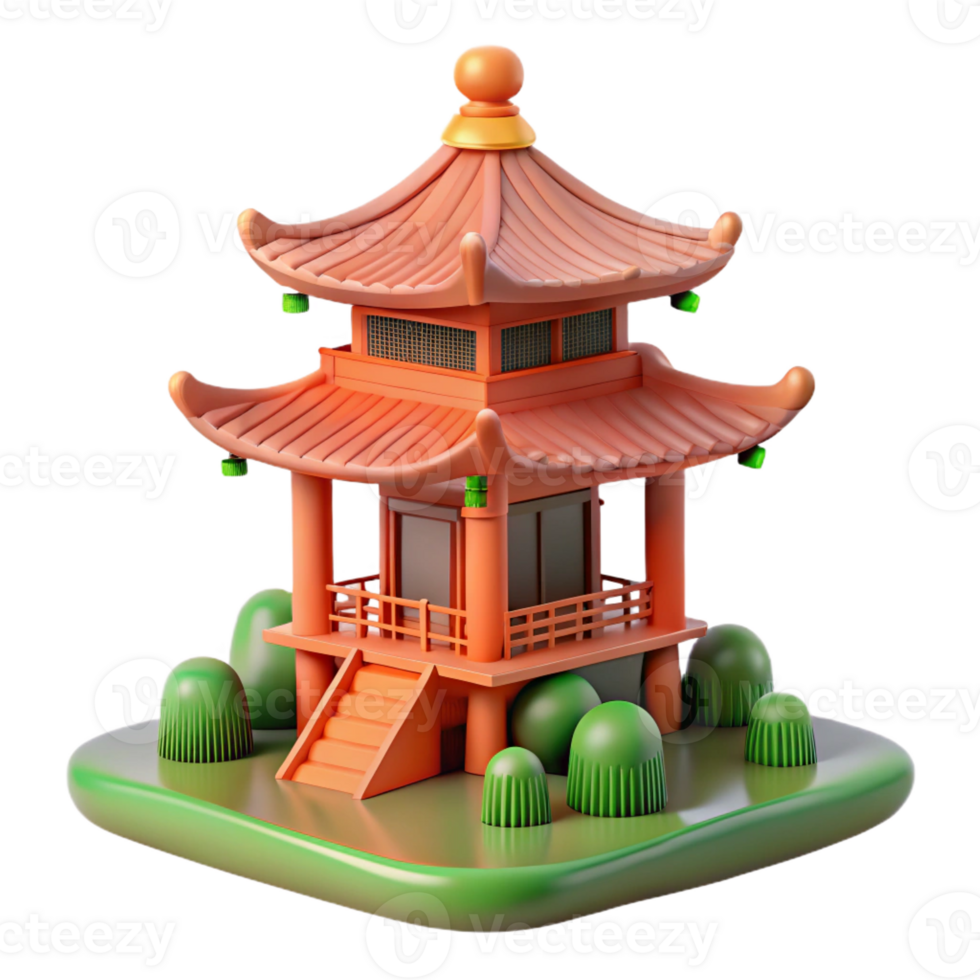vibrant traditional Traditional Japanese Pagoda Intricate genuine png