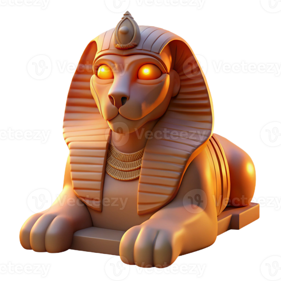 dramatic abstract A Wise Sphinx with Enigmatic Eyes and professional png