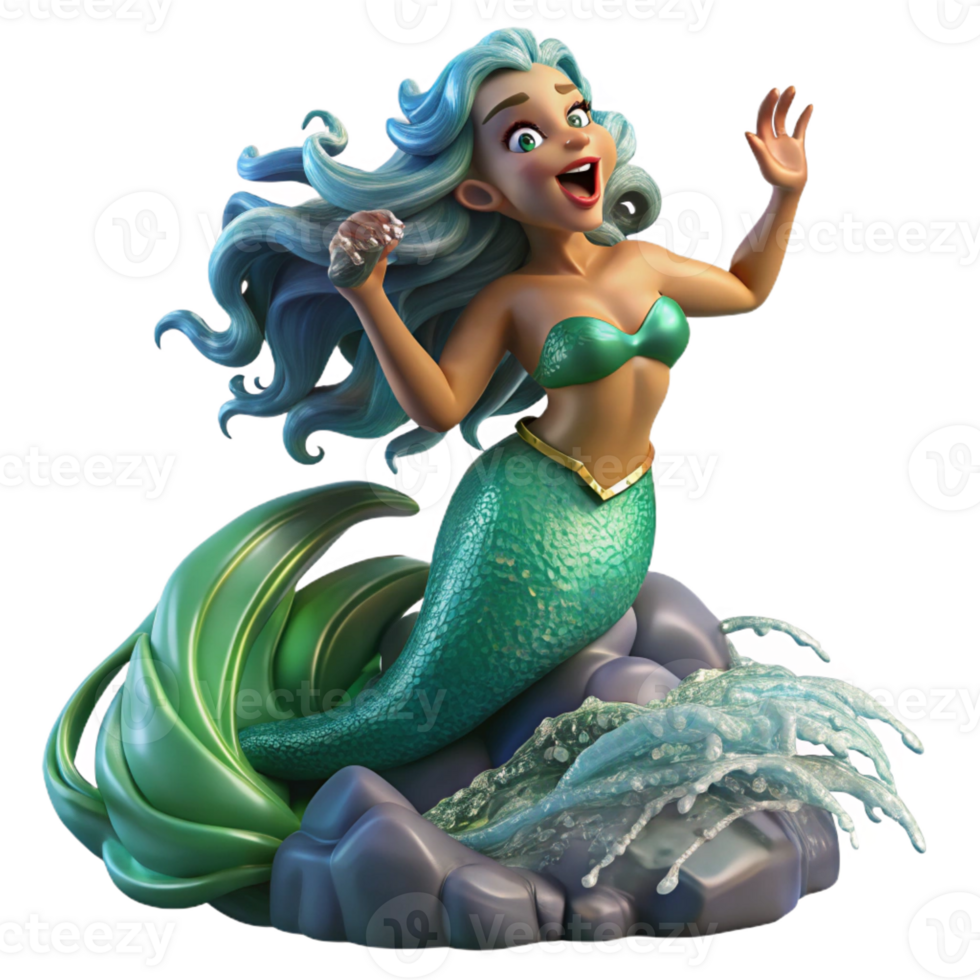 dramatic creative A Siren with Shimmering Scales high quality png