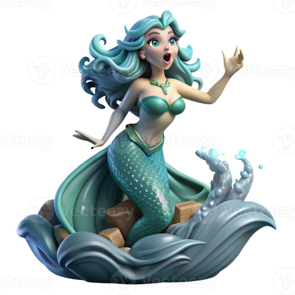 magnificent modern A Siren with Shimmering Scales detailed png