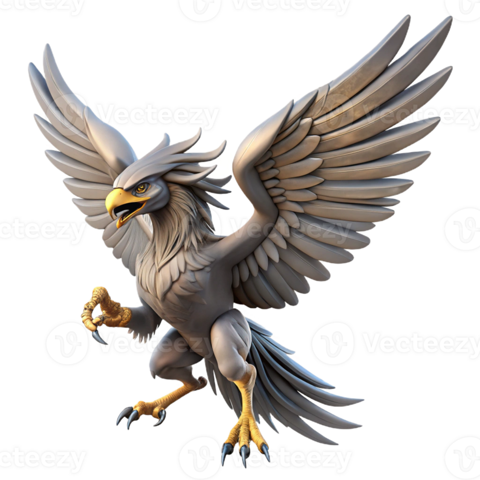 serene contemporary A Graceful Harpy with Feathered Wings and premium png
