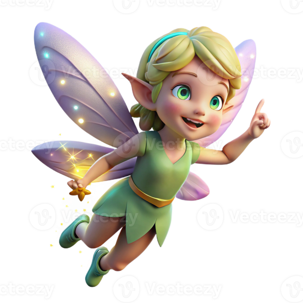 impressive traditional A Playful Pixie with Iridescent Wings and authentic png