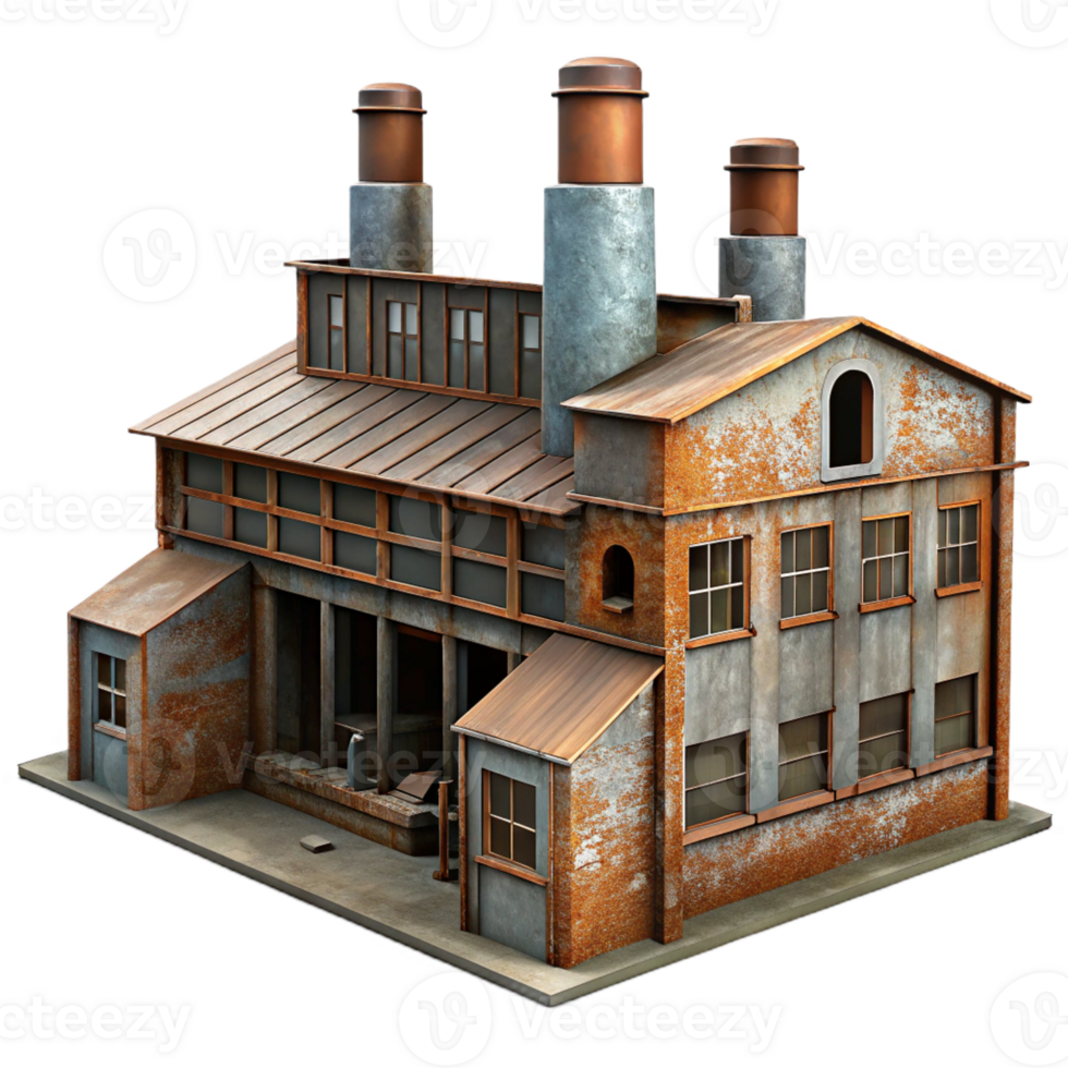 elegant creative Abandoned Industrial Factory Rusted genuine png