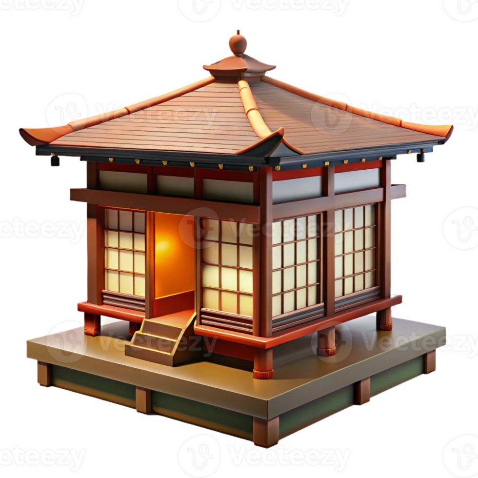 magnificent vintage Japanese Tea House Traditional Design exclusive png
