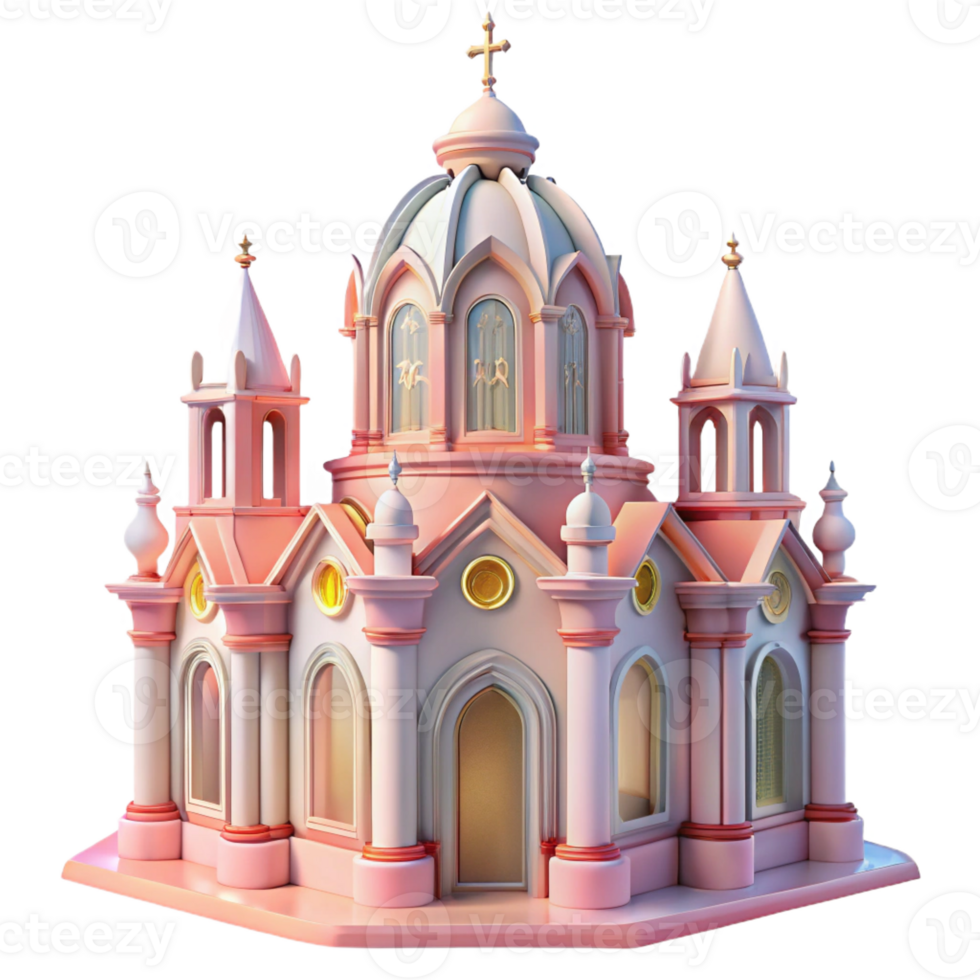 elegant traditional Rococo Church Interior Delicate professional png