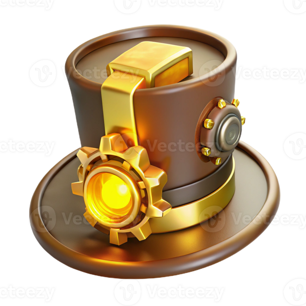 impressive artistic A Steampunk Hat with Intricate Gears exclusive png