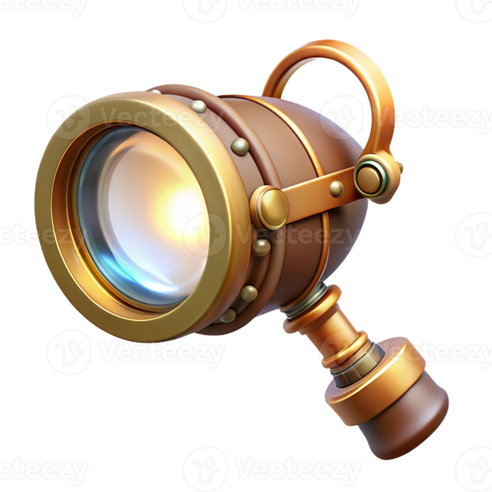 serene classic A Steampunk Monocle with a Intricate premium png