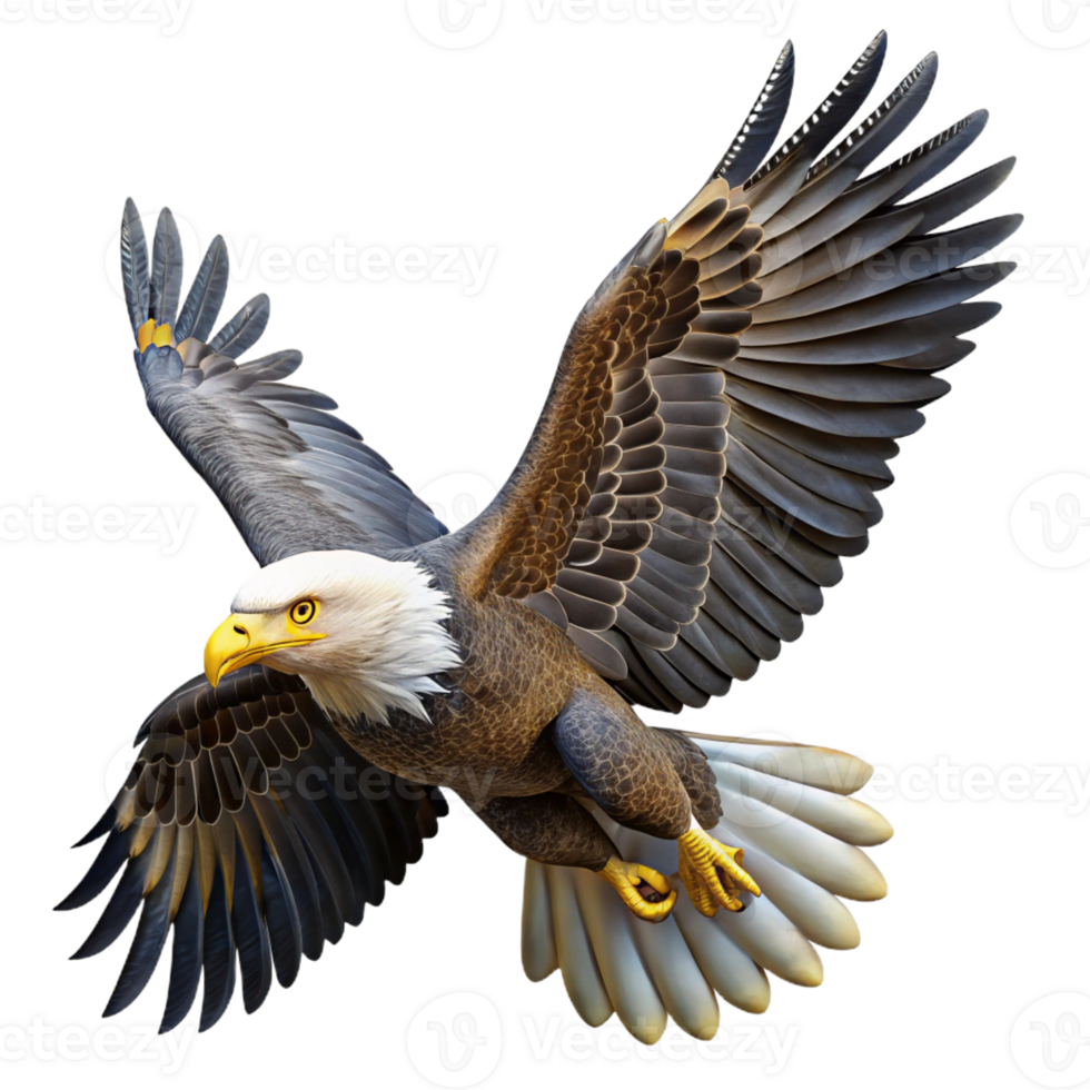 impressive rustic A Majestic Bald Eagle Soaring Through a high quality png