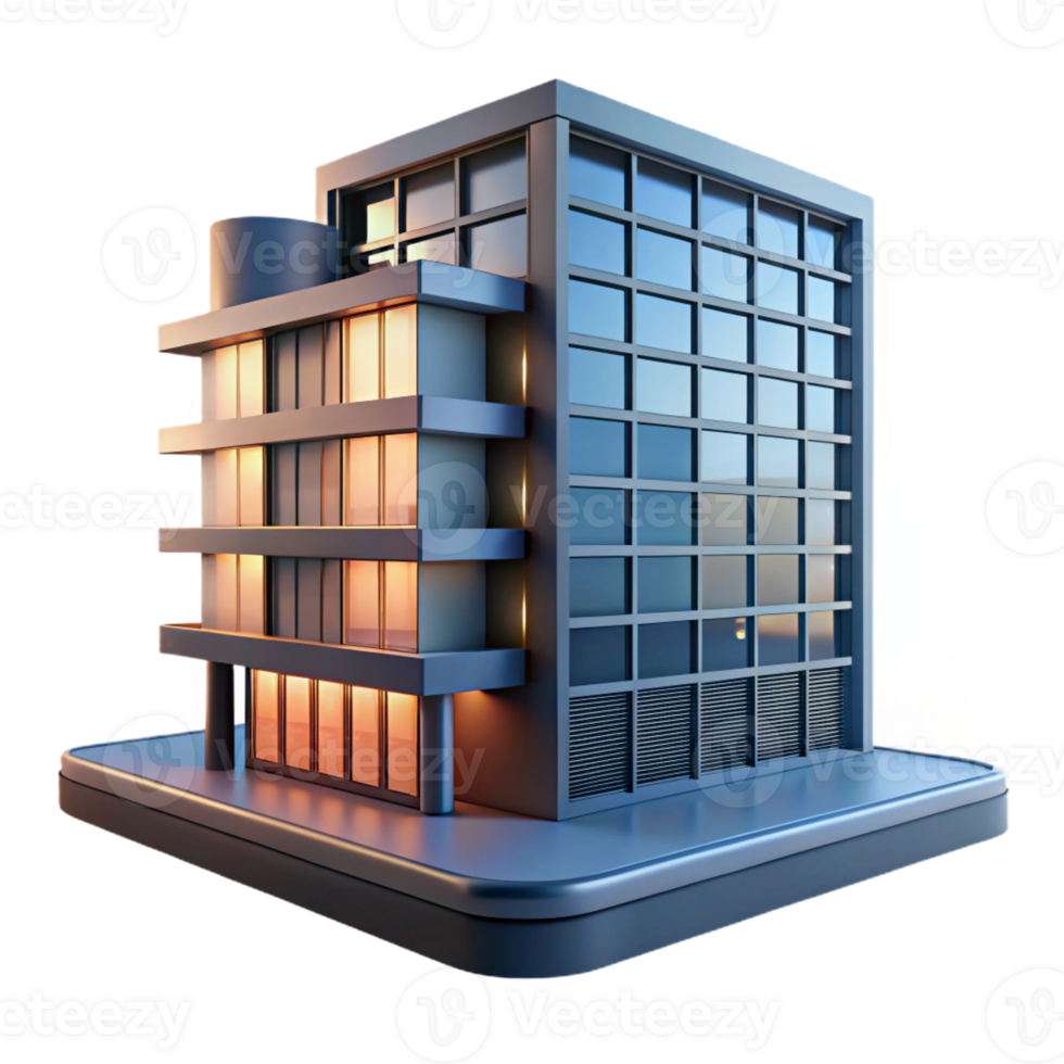 elegant creative A Sleek Minimalist Apartment Building professional png