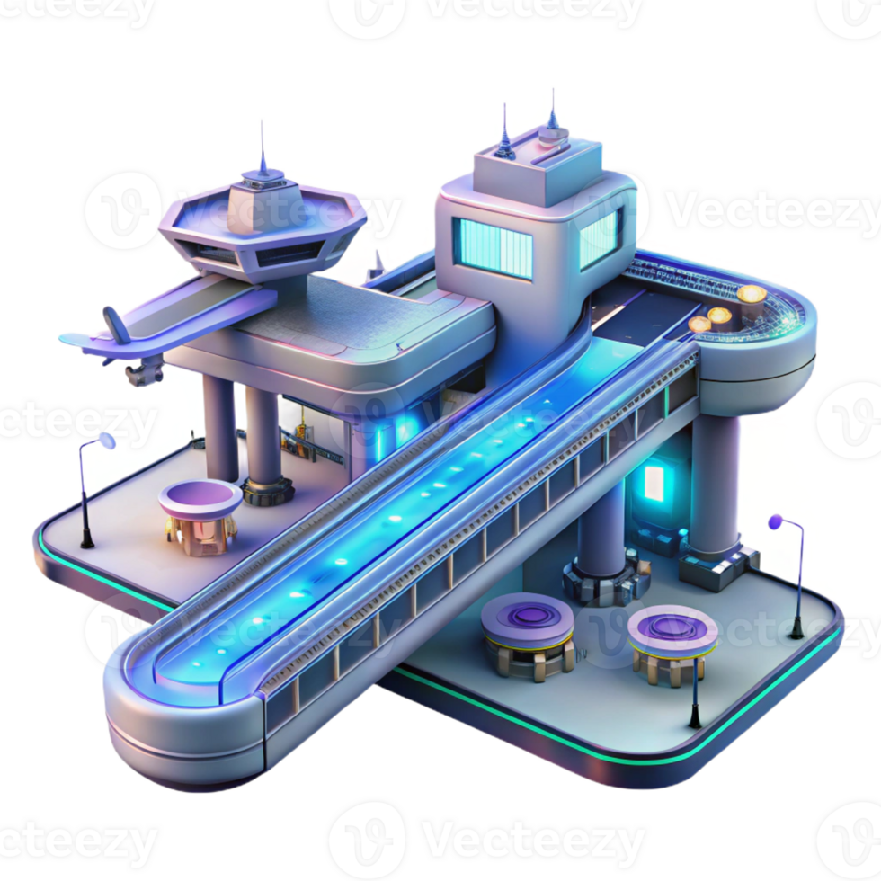 stunning abstract A Futuristic Transportation Hub with exclusive png