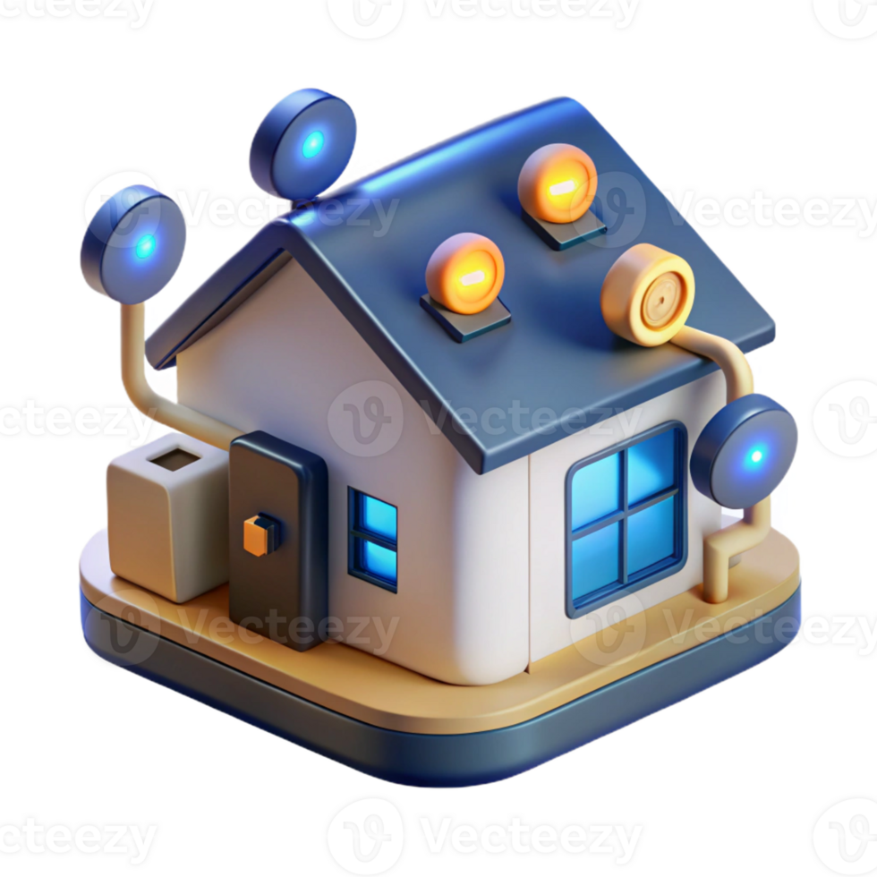 dramatic artistic A Smart Home Controlled by a Central Ai authentic png