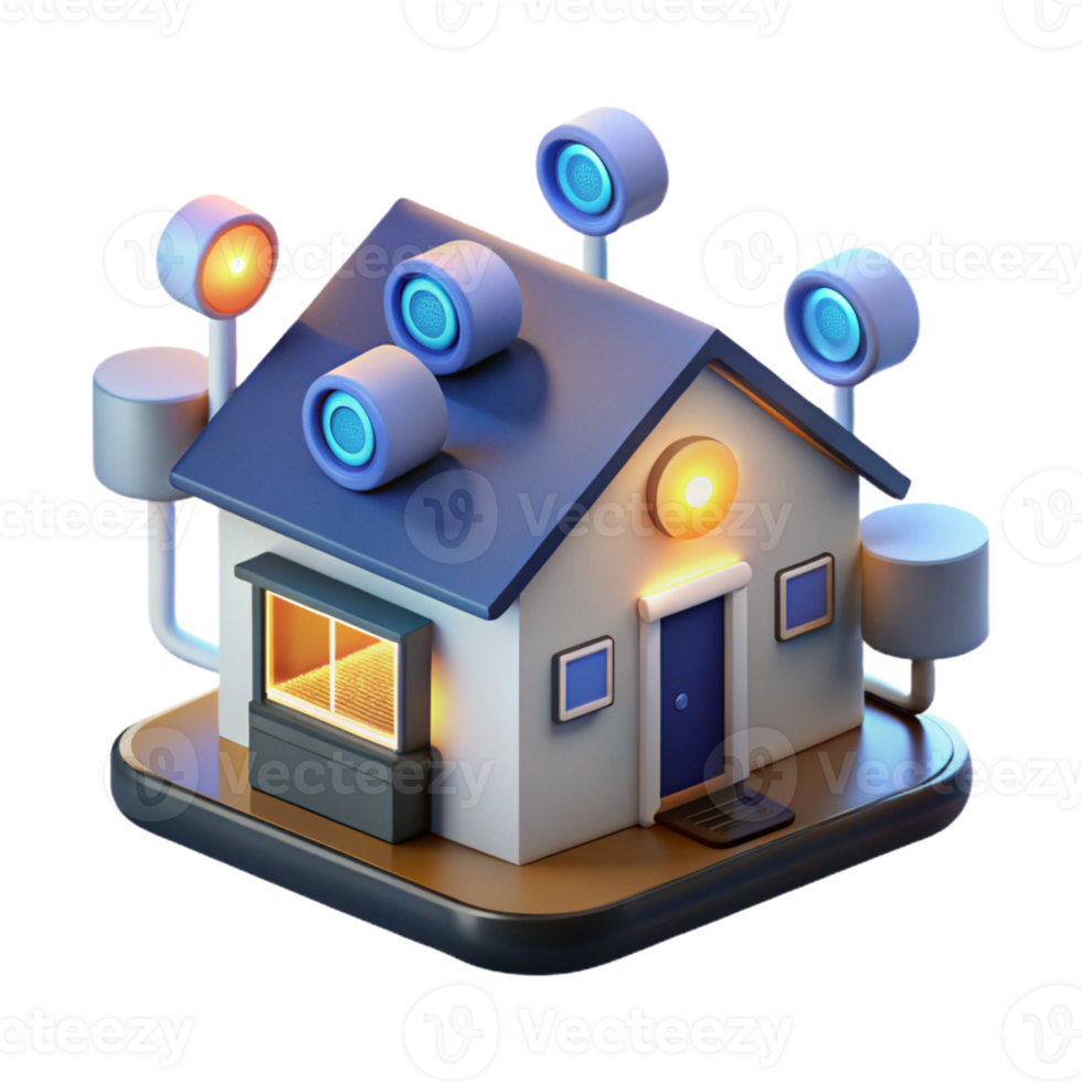 beautiful contemporary A Smart Home Controlled by a Central Ai premium png