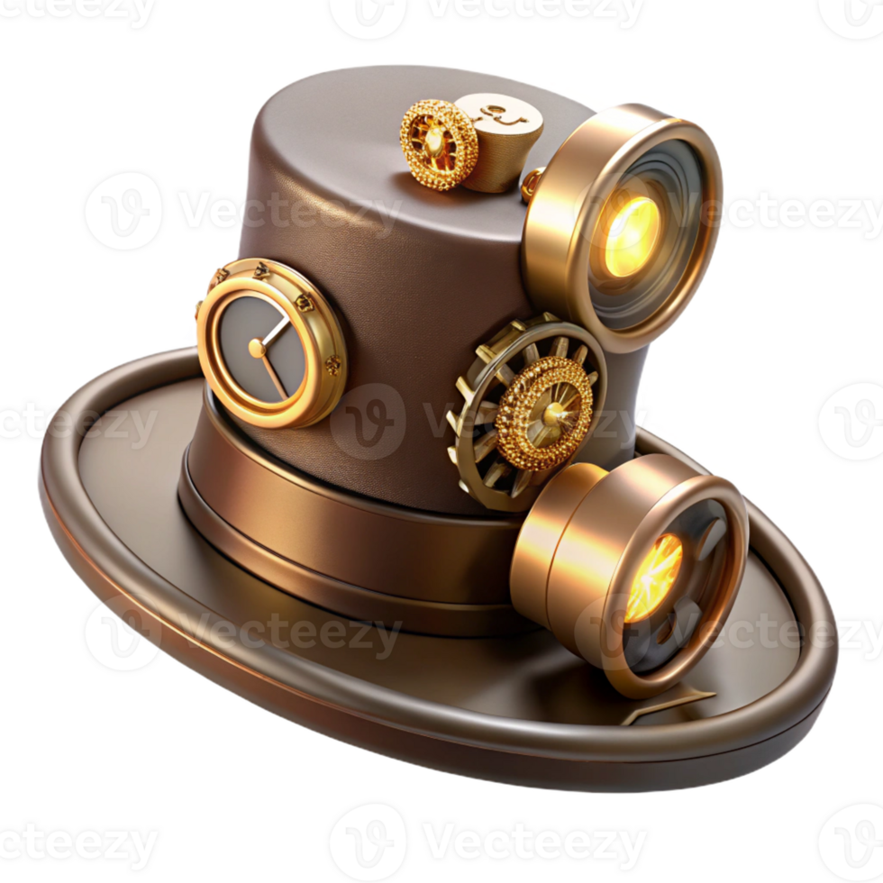 impressive vintage A Steampunk Hat Adorned with genuine png