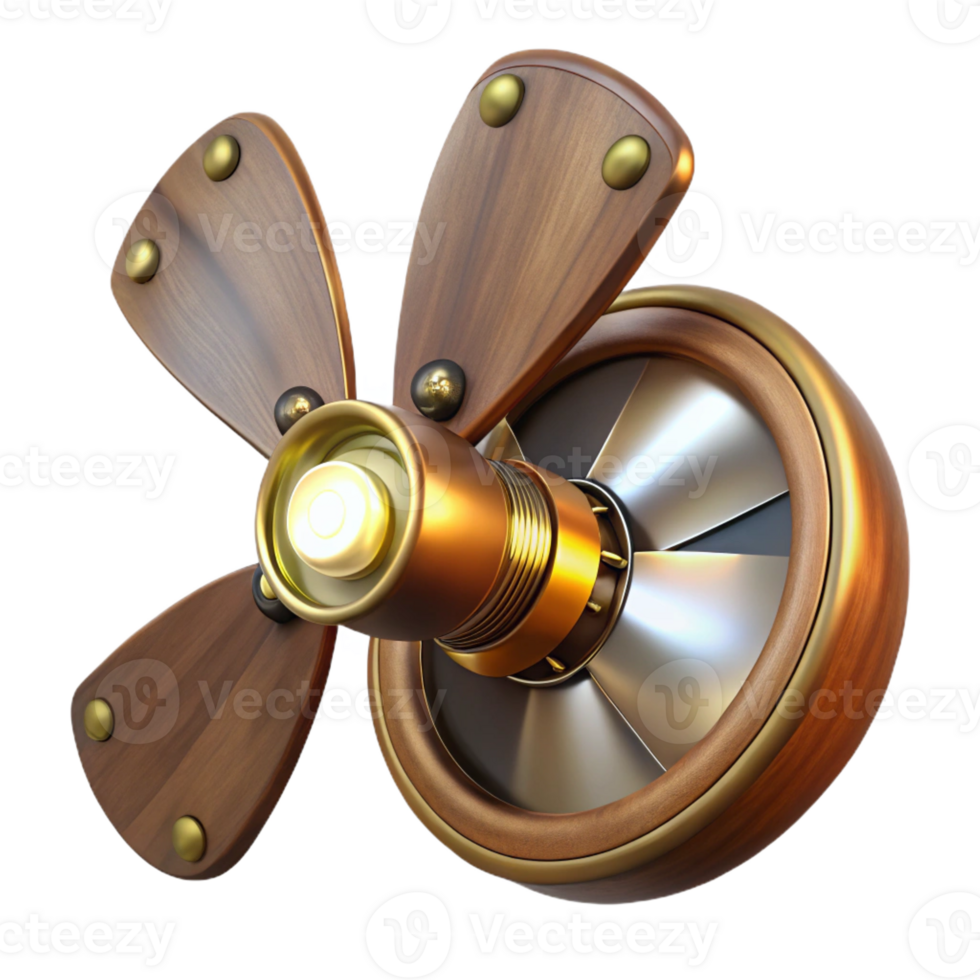 impressive creative A Steampunk Airship Propeller Made of authentic png