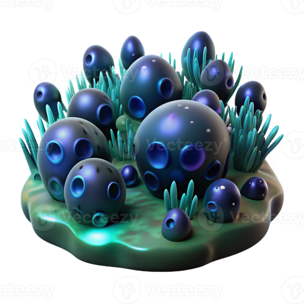 beautiful artistic A Field of Pulsating Bioluminescent exclusive png