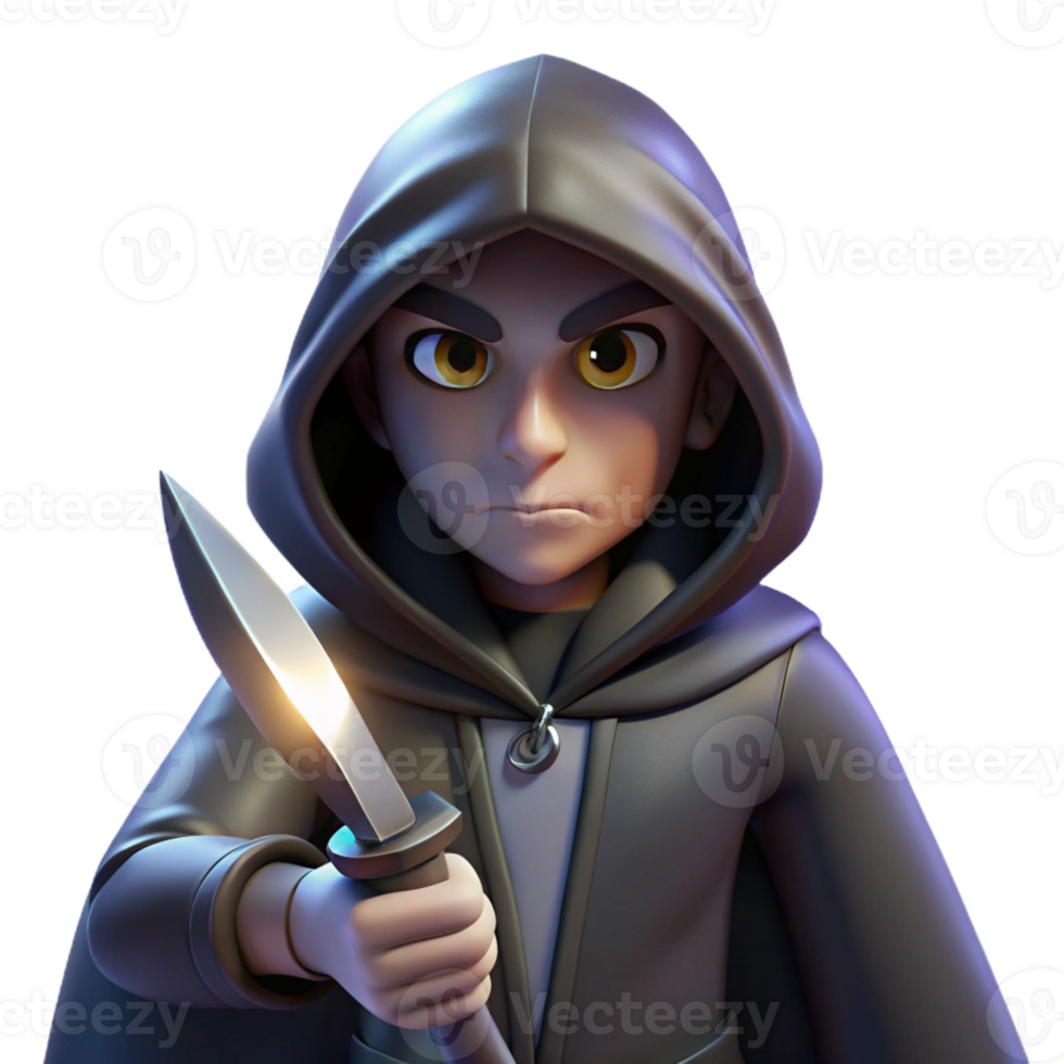 wonderful classic A Cunning Rogue with a Hooded Cloak and a exclusive png