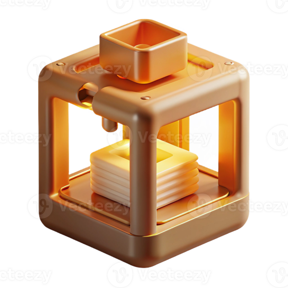 beautiful abstract A D Printer Creating a Complex Object high quality png