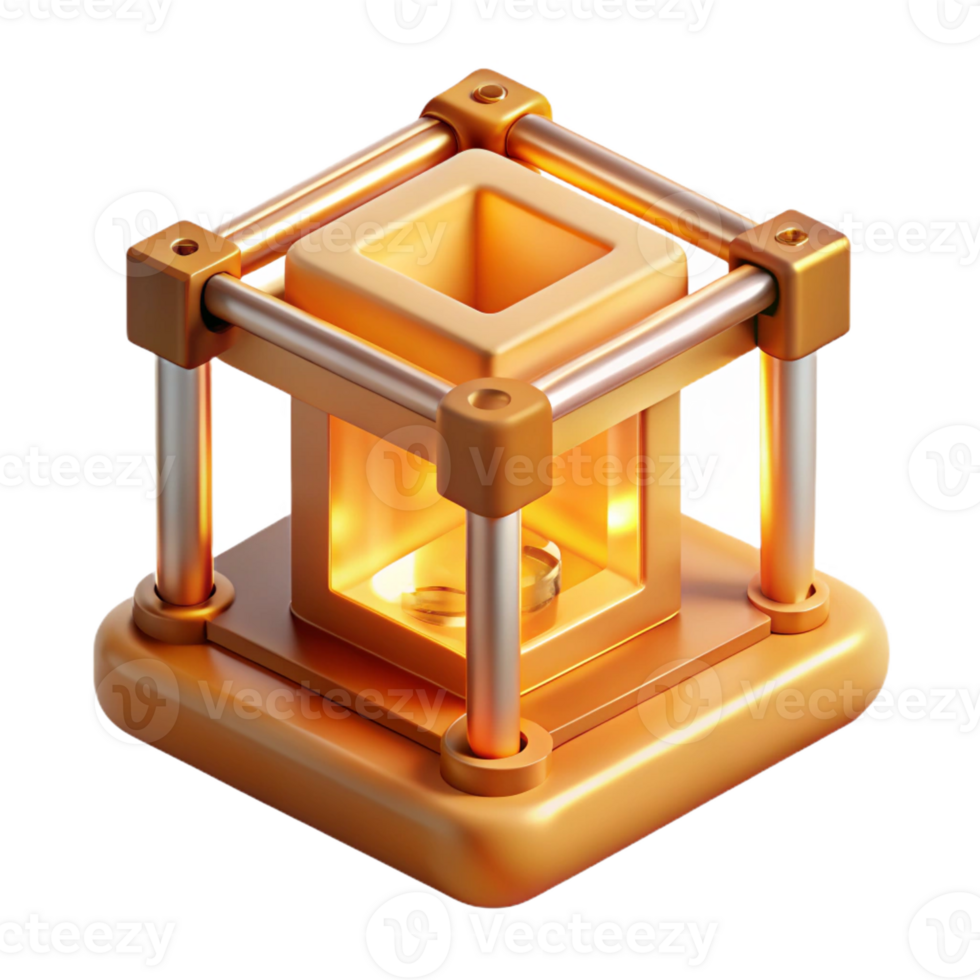 vibrant creative A D Printer Creating a Complex Object high quality png