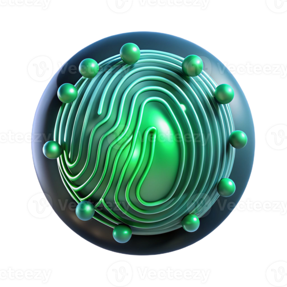 vibrant rustic A Digital Fingerprint Glowing with Data premium png