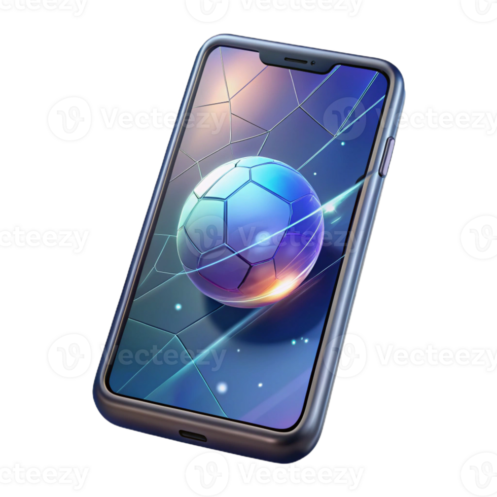 extraordinary artistic A Cracked Smartphone Screen Displaying a genuine png