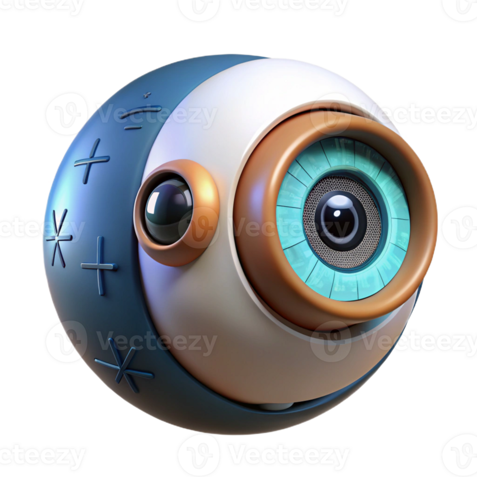 dramatic abstract A Robotic Eye Gazing Intently at a high resolution png