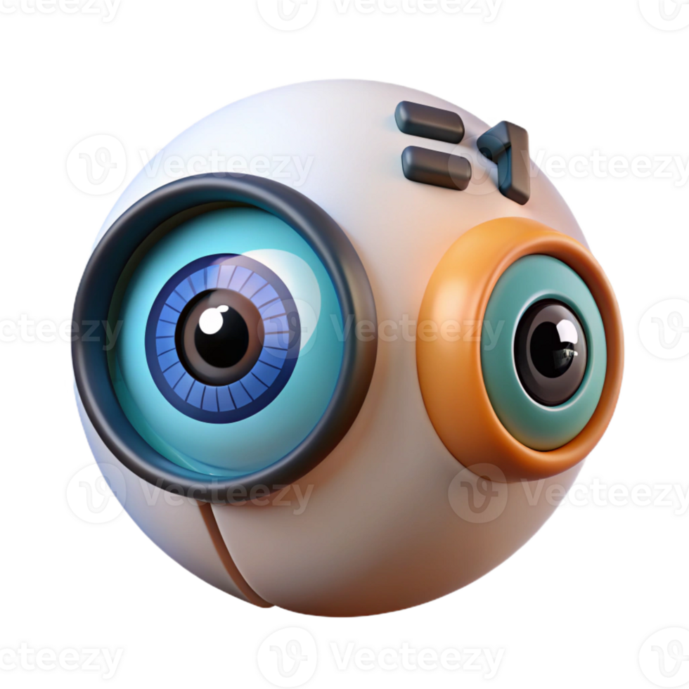 serene artistic A Robotic Eye Gazing Intently at a premium png