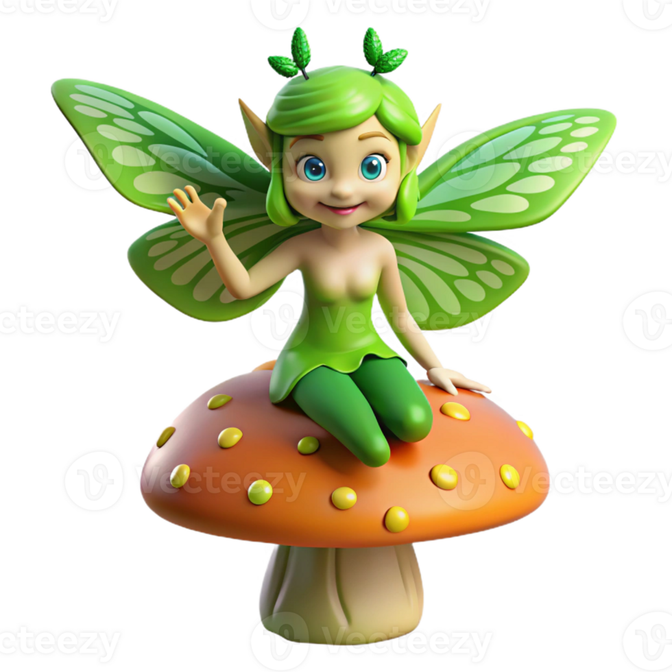 stunning minimalist A Mischievous Forest Sprite with Vibrant original png