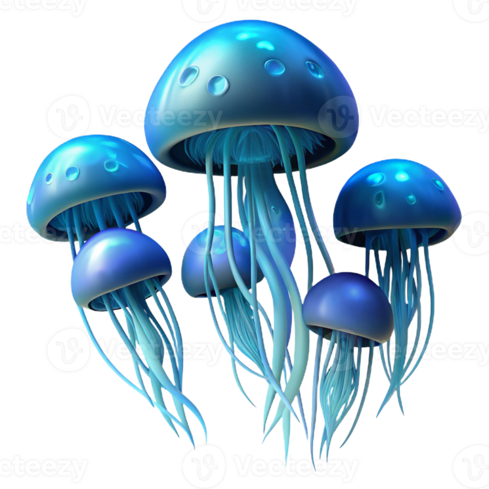extraordinary classic A School of Jellyfish Drifting in the 4K png