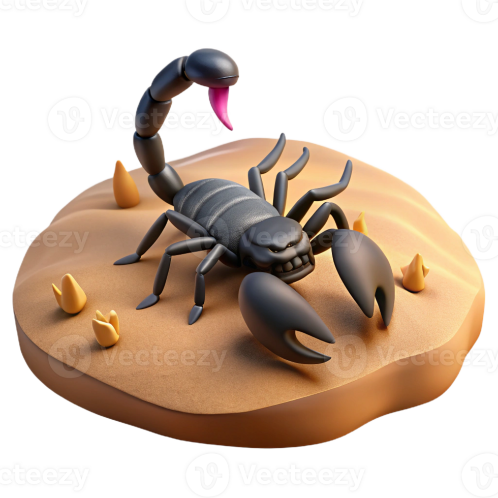 dramatic modern A Scorpion Lurking in the Desert Sand original png