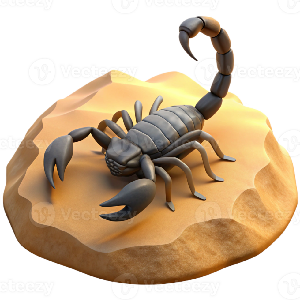 extraordinary classic A Scorpion Lurking in the Desert Sand detailed png