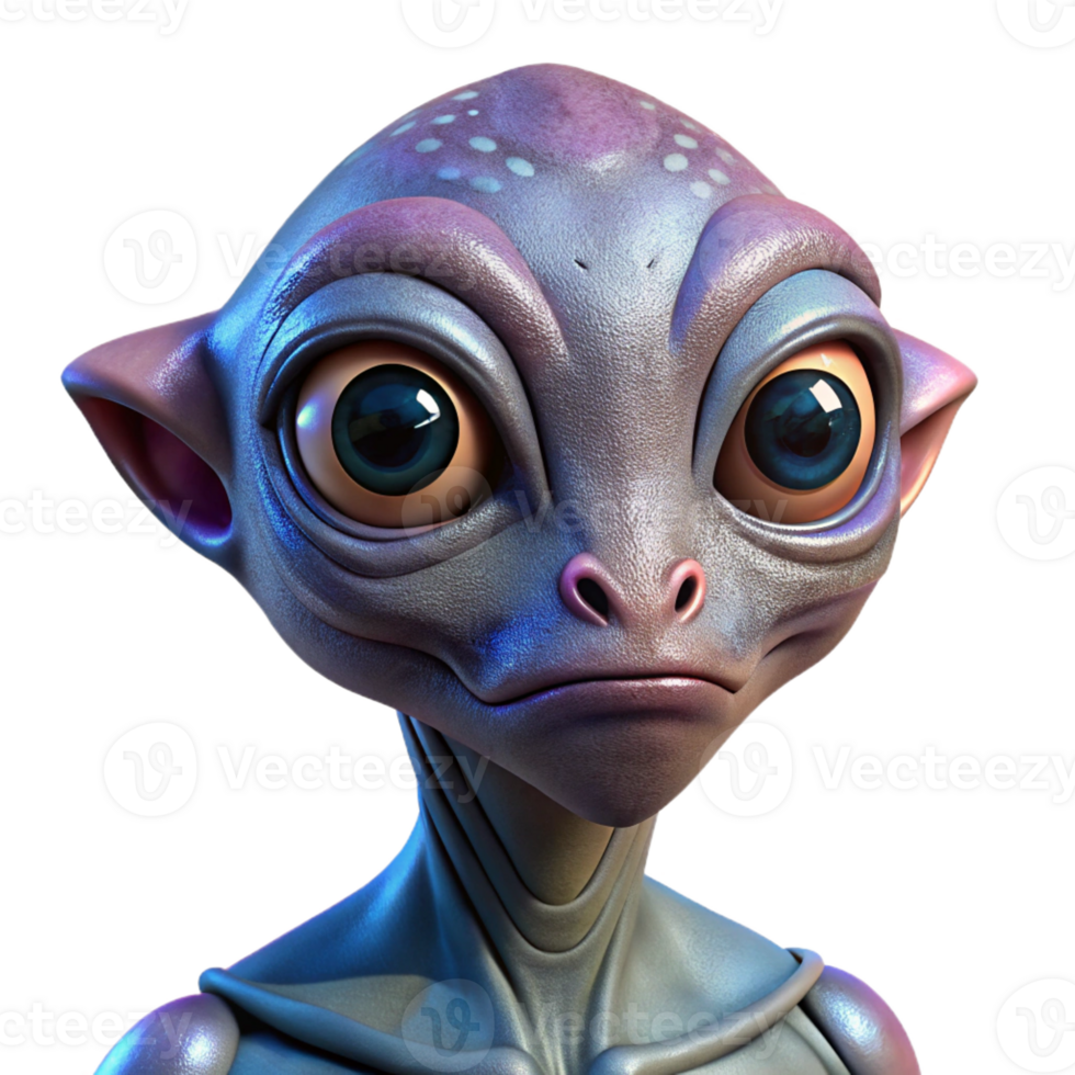 impressive abstract A Close Up Portrait of an Alien with high quality png