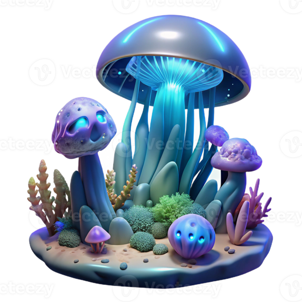 serene traditional A Giant Bioluminescent Jellyfish Drifts high resolution png