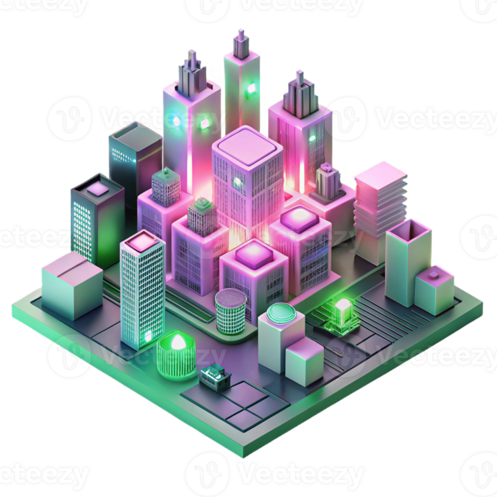 elegant traditional A Futuristic Cityscape Composed Entirely authentic png