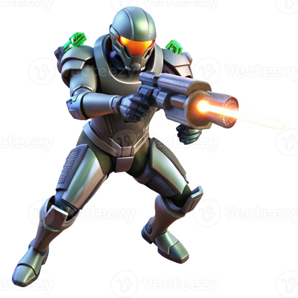 impressive contemporary A Futuristic Soldier in Power Armor with original png
