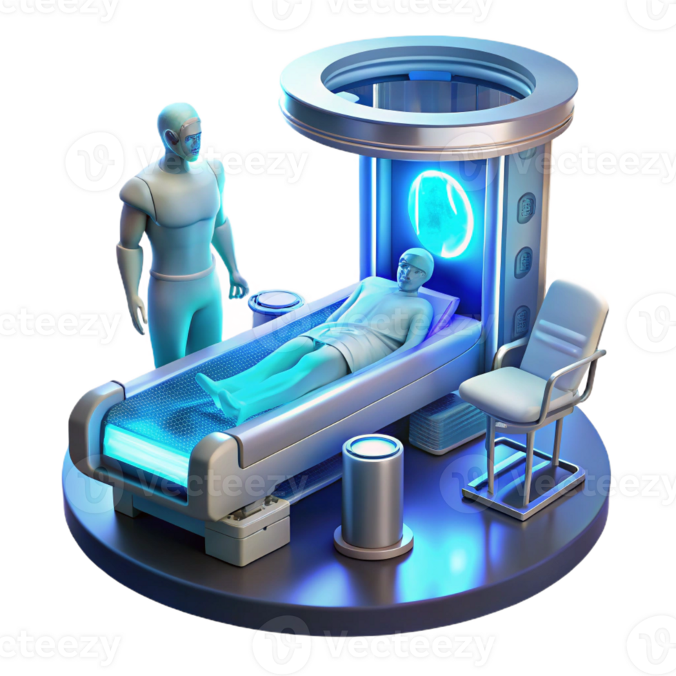 extraordinary abstract A Futuristic Medical Bay with premium png