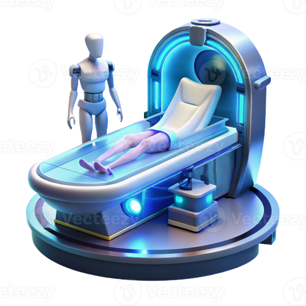 wonderful abstract A Futuristic Medical Bay with detailed png