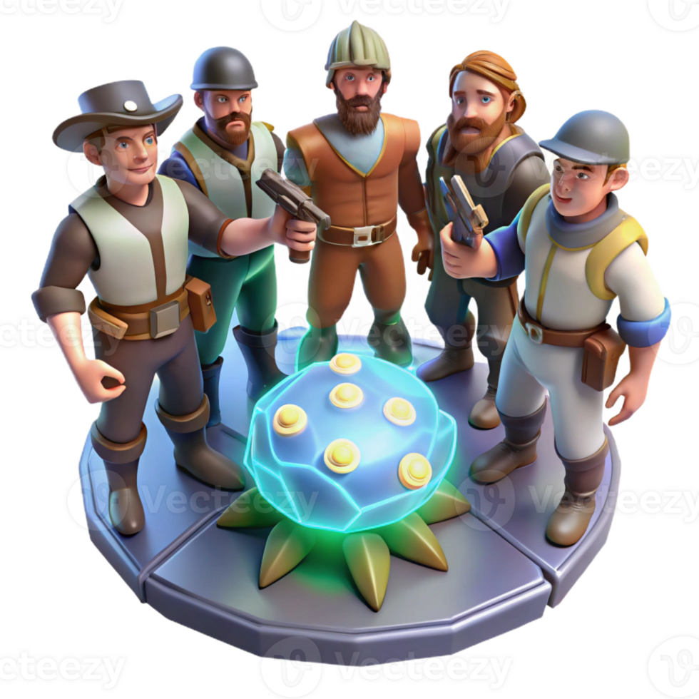 beautiful artistic A Group of Space Pirates Clad in Ragged exclusive png
