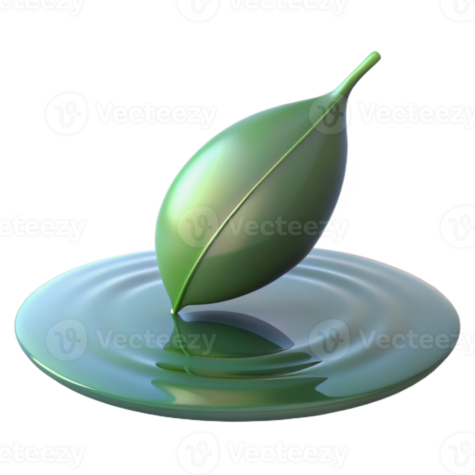 extraordinary rustic A Single Leaf Floating on Water authentic png