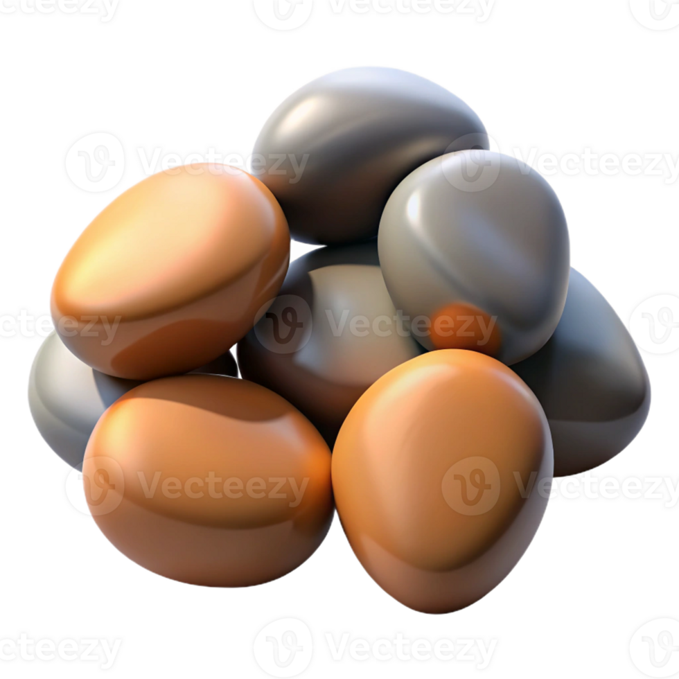 elegant creative A Group of Pebbles on a Beach Smooth high resolution png